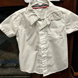 White kids button down shirt